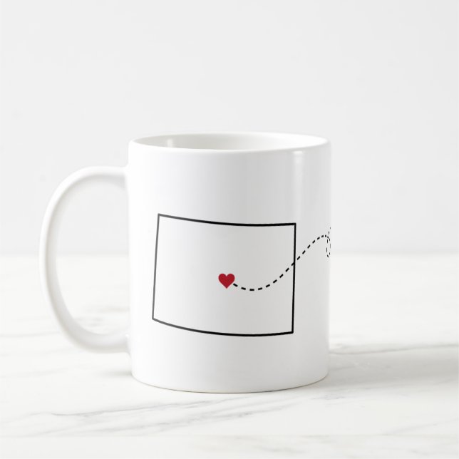Colorado to Minnesota - Heart2Heart Kaffeetasse (Links)