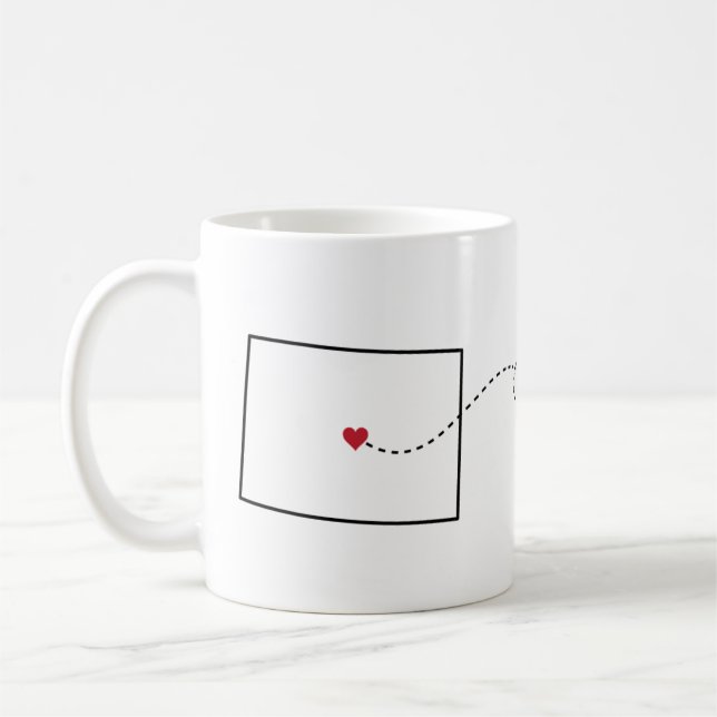 Colorado to Wisconsin - Heart2Heart Kaffeetasse (Links)