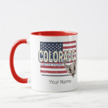 Colorado United Staaten Retro Staat Map Vintag USA