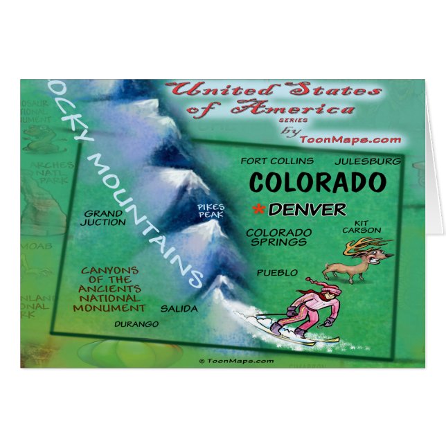 Colorado USA Card (Vorderseite (Horizontal))