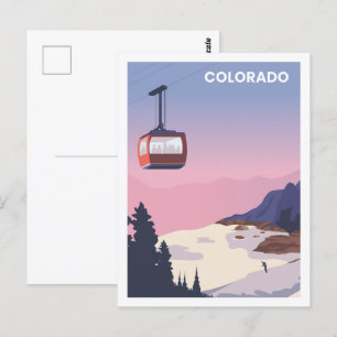 Colorado USA Famous Travel Place Illustration Postkarte