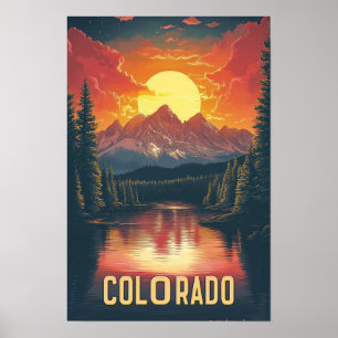 Colorado USA Kunst Vintage Reise Poster