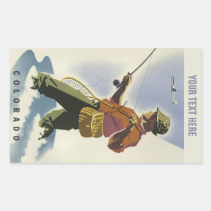 Colorado USA Vintage Reiseaufkleber Rechteckiger Aufkleber