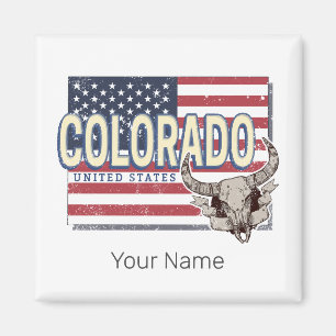 Colorado Vereinigte Staaten Retro-Staatskarte Vint Magnet