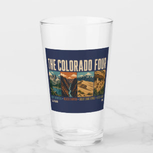 Colorado Vier Nationalpark Illustration Vintage Glas
