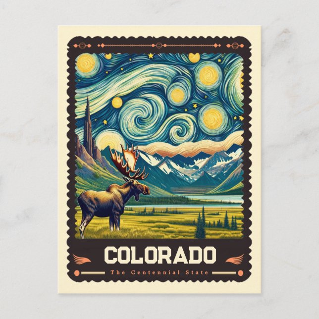 Colorado | Vincent Van Gogh Inspiriert Postkarte (Vorderseite)