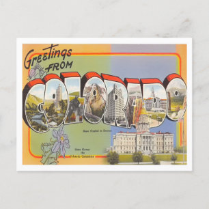 Colorado Vintag Big Letters Postkarte