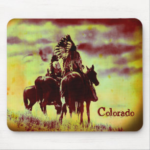 Colorado Vintag Cheyenne Warriors on Horseback Mousepad