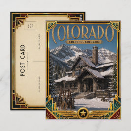 Colorado Vintage Art Deco Golden Age Postkarte