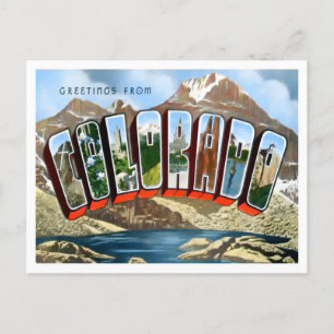 Colorado Vintage Big Letters Postkarte