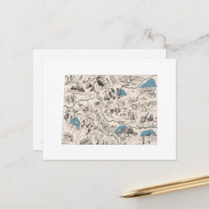 Colorado Vintage-Bildkarte Antike Staatskarte Postkarte