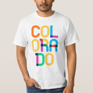 Colorado Vintage Farbige 80er Pop Art Schrift T-Shirt