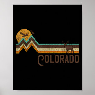 Colorado Vintage Männer Frauen 70er Illustration Poster