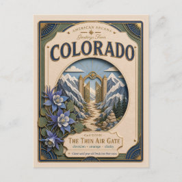 Colorado Vintage Paper Cut American Arcana Postkarte