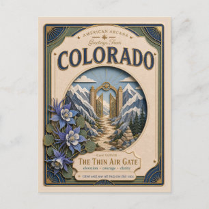 Colorado Vintage Paper Cut American Arcana Postkarte