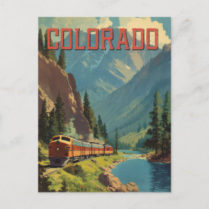 Colorado Vintage Reise Kunst Postkarte