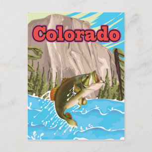 Colorado Vintage-Reiseplakat. Postkarte