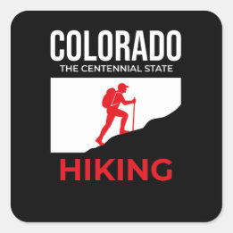 Colorado Wandern – Der Centennial-Staat USA Quadratischer Aufkleber