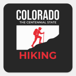 Colorado Wandern – Der Centennial-Staat USA Quadratischer Aufkleber