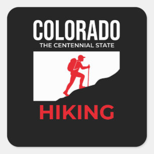Colorado Wandern – Der Centennial-Staat USA Quadratischer Aufkleber