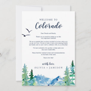 Colorado Wedding Welcome Letter & Itinerary