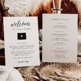 Colorado Wedding Welcome Letter & Itinerary