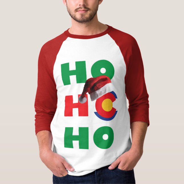 Colorado Weihnachts-Weihnachtsmannmütze Ho Ho Ho T-Shirt (Vorderseite)