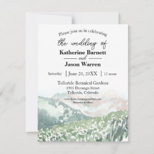 Colorado Wildblumen Berge Sommer Wasserfarbe Einladung