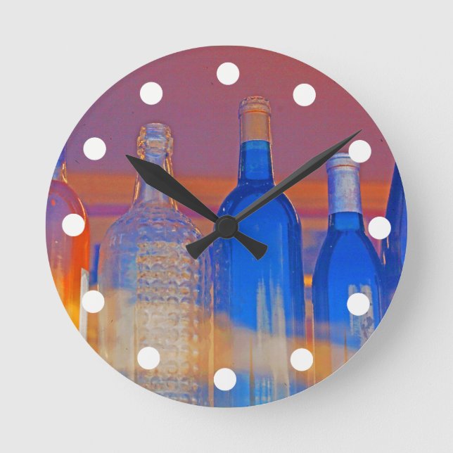 Colorado Wine Country Clock Runde Wanduhr (Vorderseite)