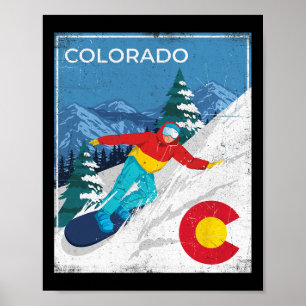 Colorado - Winter Snowboarden Snowboarder Snowboar Poster