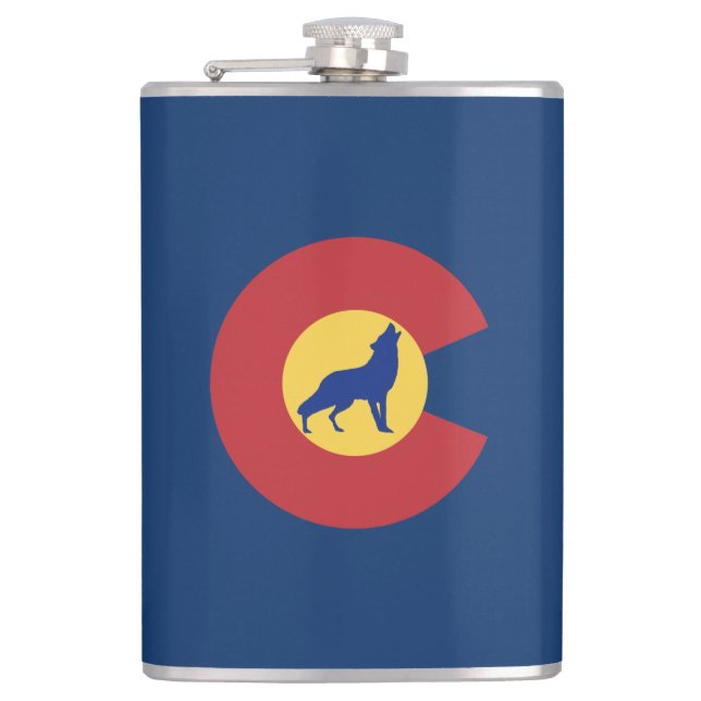 Colorado Wolf Flachmann (Vorderseite)