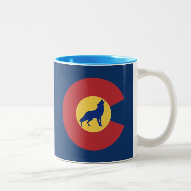 Colorado Wolf Zweifarbige Tasse (Rechts)