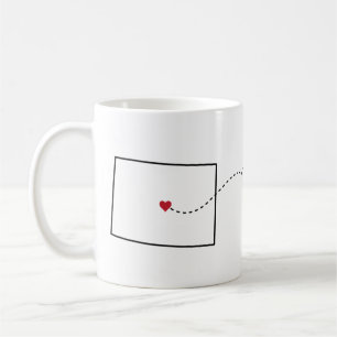 Colorado zu Connecticut - Heart2Heart Kaffeetasse