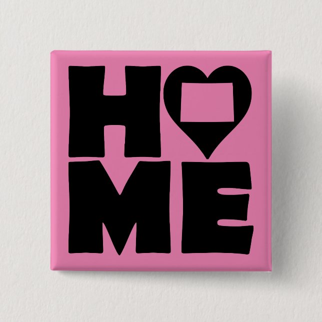 Colorado Zuhause Heart Staat Button Abzeichen Butt (Vorderseite)