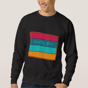 Colorado Zuhause Staat Retro Liebe My Zuhause Vint Sweatshirt