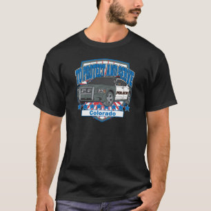 Colorado, zum des Polizeiwagens zu schützen und z T-Shirt