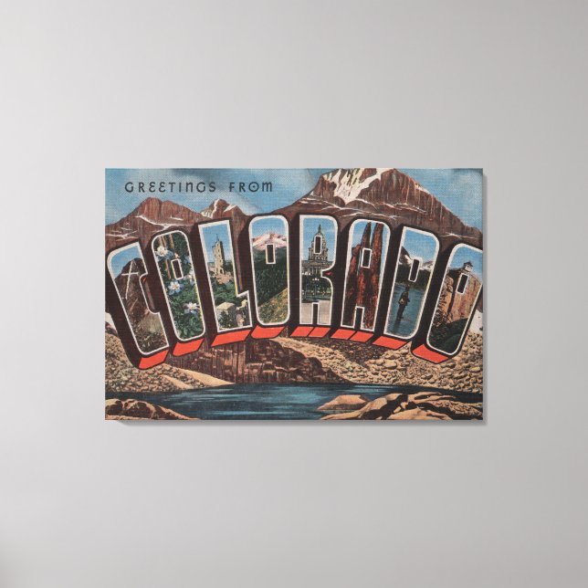 ColoradoGroße BuchstabenszenenColorado Leinwanddruck (Vorderseite)