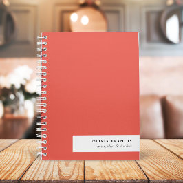 Colorblock Bold Red Modern Minimalistisch Einfach Notizbuch