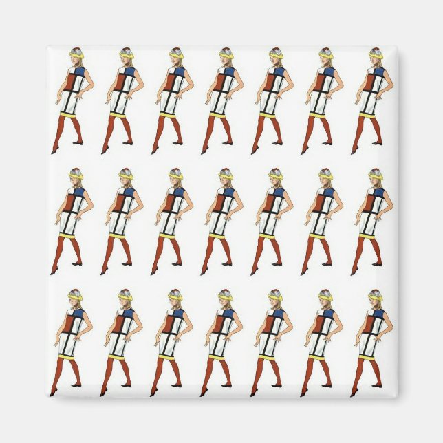 Colorblock Dress Magnet des 1960-Jahrhunderts (Vorne)