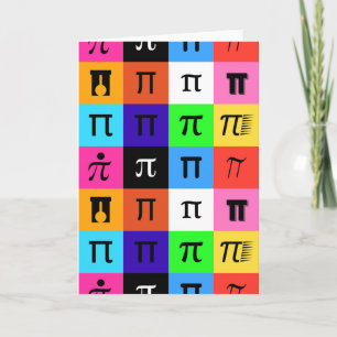 colorblock frohen Pi-Tag Karte