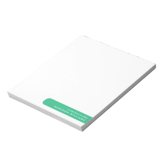 Colorblock Modernes, Minimalistisches Notizblock (Rotiert)