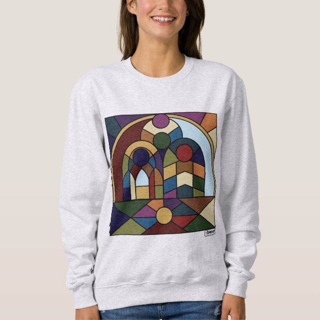 Colorblock Mural Crewneck Sweatshirt (Vorderseite)