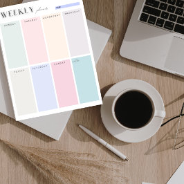 Colorblock Weekly Planner Notizblock