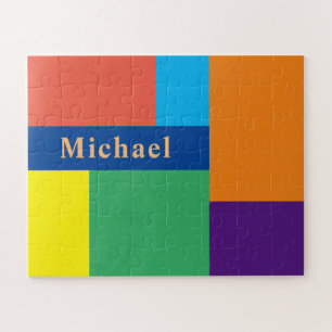 ColorBlocks mit Name, 16"x20" Überwogene Stk. Puzzle