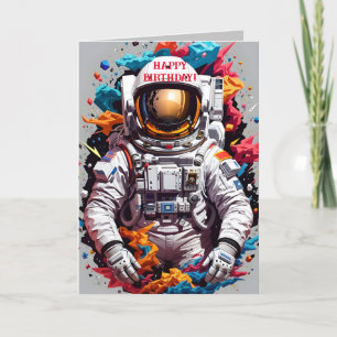COLORBURST ASTRO BIRTHDAY CARD DANKESKARTE
