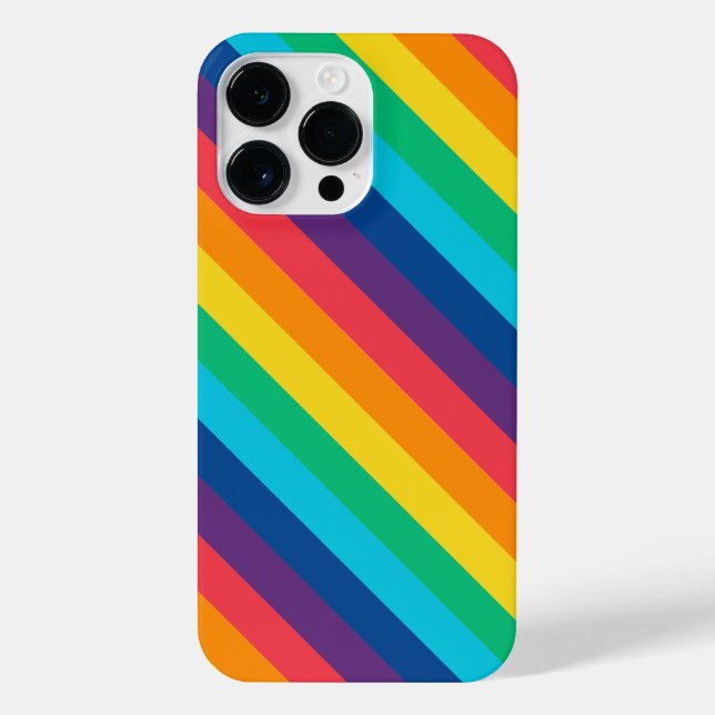 Colorburst Elegante: Diagonal gestreift iPhone Hülle (Rückseite)