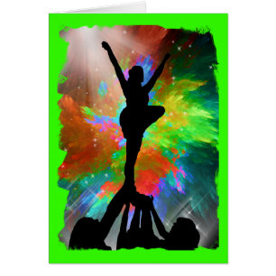 Colorburst Hintergrund mit Cheerleraders