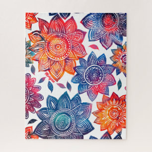 Colorburst Mandala Garden - Vibrant Boho Gift Puzzle