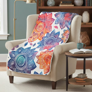 Colorburst Mandala Garden - Vibrant Boho Gift Sherpadecke