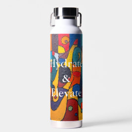 Colorcube 1 farbenfrohe kubistische Wasserflasche Trinkflasche